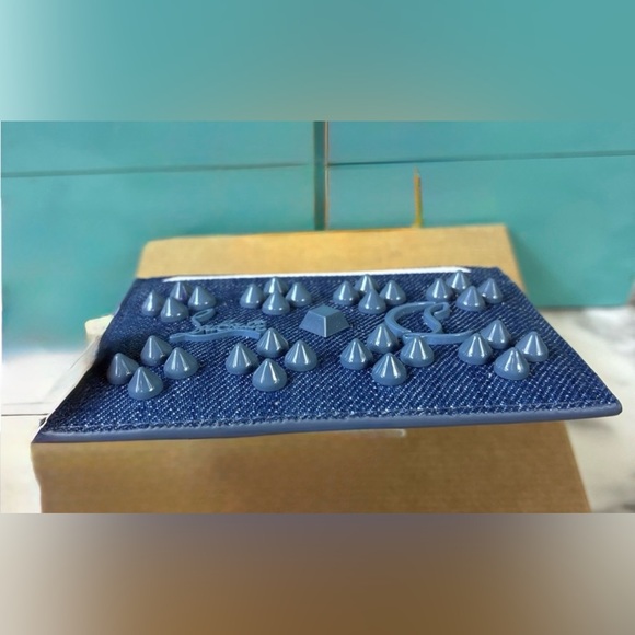 Christian Louboutin denim Studded Card Holder - Picture 2 of 9